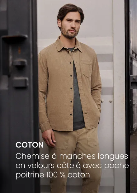 Chemise en velours côtelé