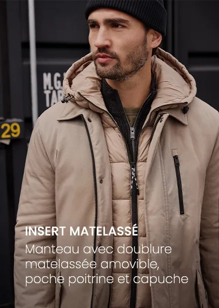 Manteau avec rembourrage matelassé