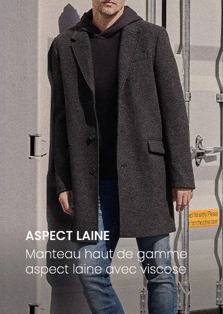 Manteau aspect laine