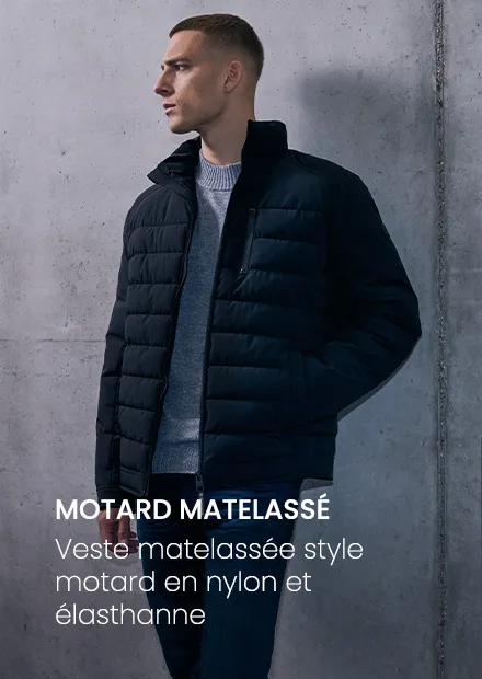 Veste matelassée style motard
