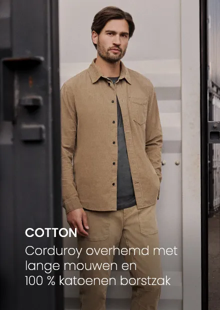 Corduroy overhemd met lange mouwen